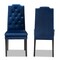 Baxton Studio Dylin Blue Velvet Upholstered Button Tufted Wood Dining Chair, PK2 155-9300 - alternate 4